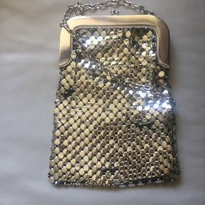 Whiting Davis Silver Glam Evening Bag
